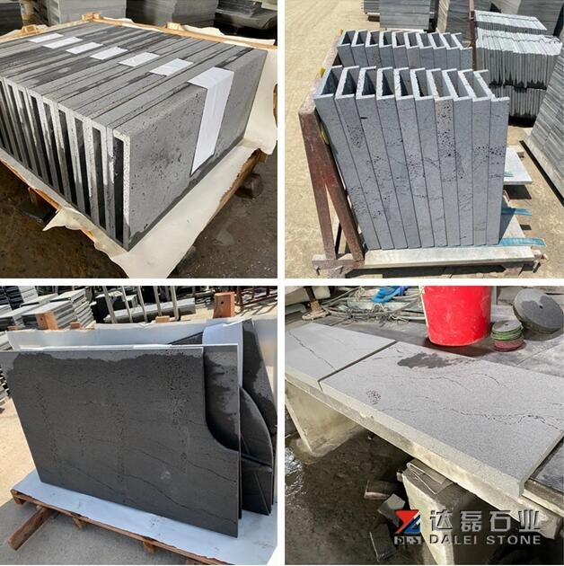 Andesite Cat Paw Tiles Stone For Swimming Pool Tiles Grinding 200