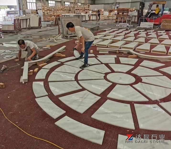 Pervious To Light Marble White Color Marble Steps Tiles