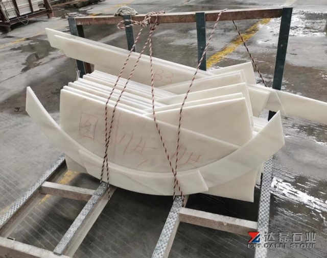 Pervious To Light Marble White Color Marble Steps Tiles