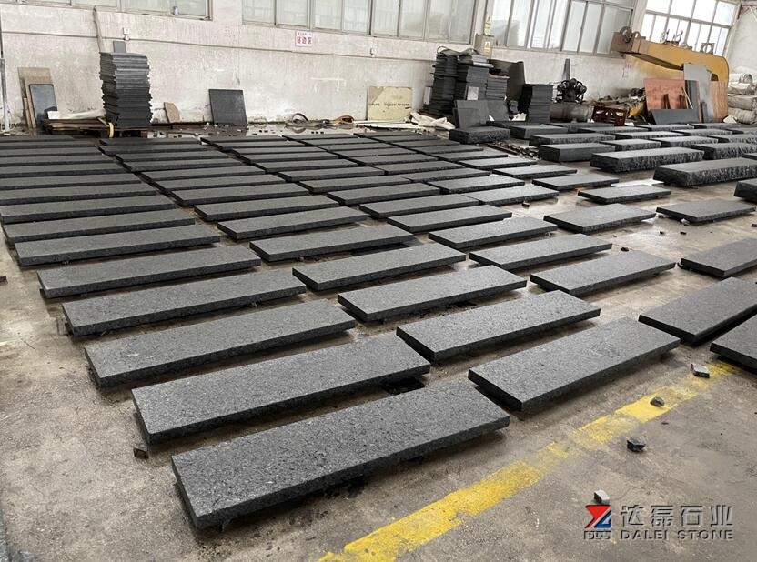 Angola Black Flamed Waterjet For Outdoor Paver And Copings Use