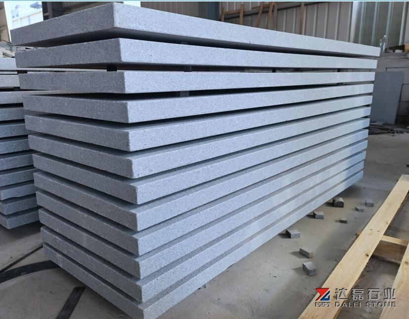 G633 Flamed Brush Use For Outdoor Pavers And Coping Tiles