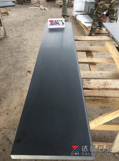 New Mongolian Black Granite Steps By Honed Finish
