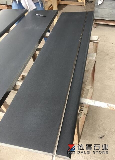 New Mongolian Black Granite Steps By Honed Finish