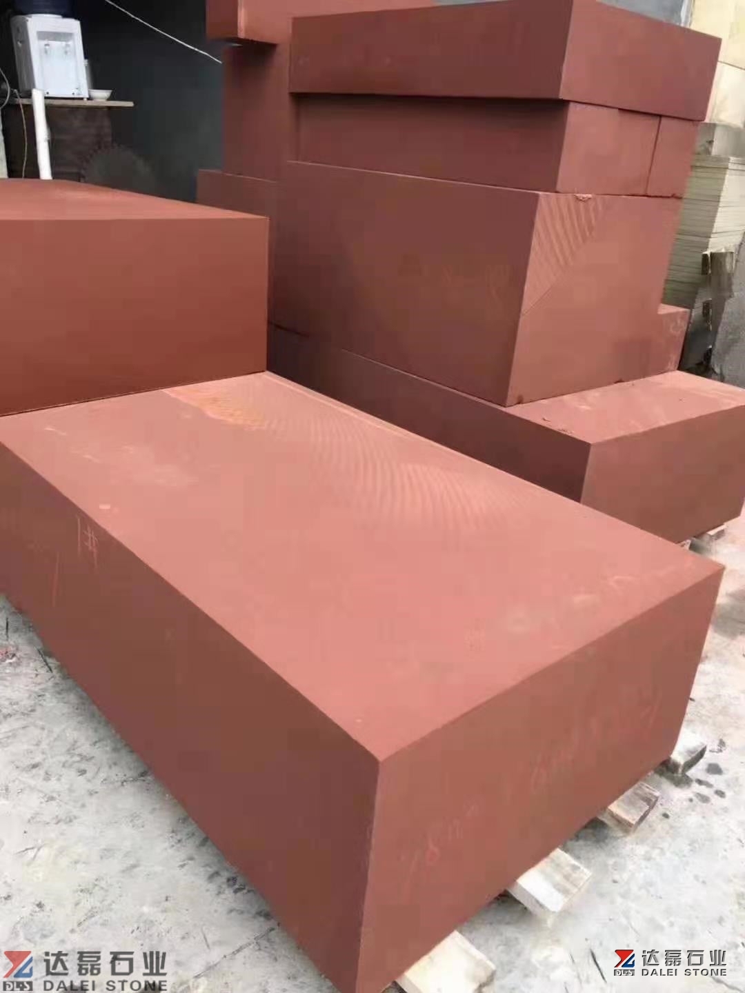 Natural China Red Sandstone Tile for Architectural Masonry Cladding and Paving
