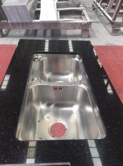 Black Galaxy Black Vanity Countertops Polished Flat Edge