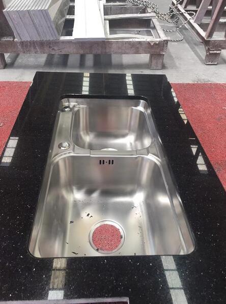 Black Galaxy Black Vanity Countertops Polished Flat Edge