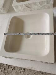 Pure White Marble Crystal White Square Basins