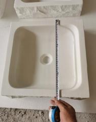 Pure White Marble Crystal White Square Basins