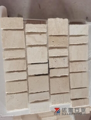 Super White Travertine Mosaic Tiles Top Homed Edge Natural Split