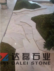 Yugoslavia Grey Marble Tiles In Irregular Size Garden Path