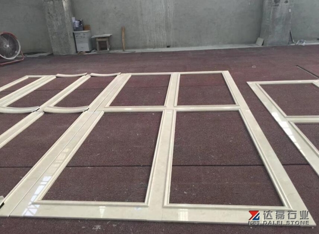 Beige Marble Polished Tiles For Windows Frame Door Frame