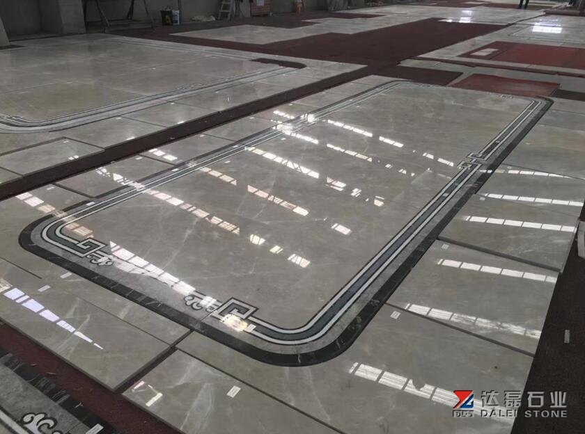 Elengance Grey Marble Polished Lobby Floor Tiles