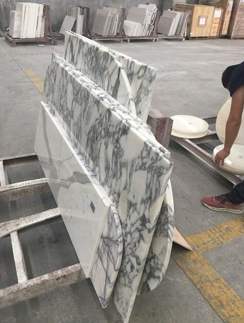 Calacatta White Marble Round Table Tops Coffee Table Tops