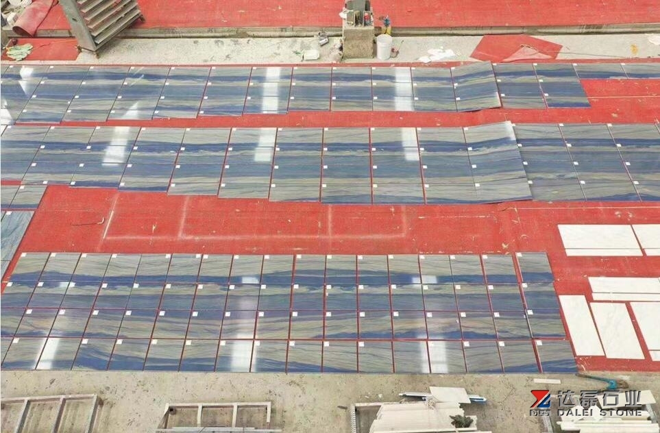 Blue Marble Tiles Polished Top Surface