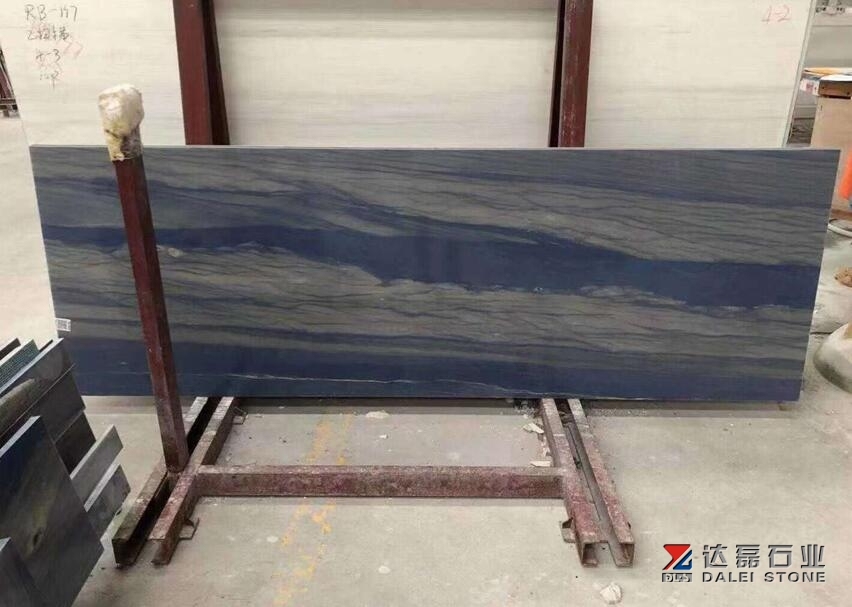 Blue Marble Tiles Polished Top Surface
