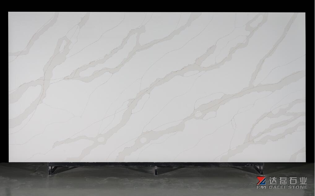 Calacatta White Quartz Big Slabs Dsicount Price Kitchen Countertops