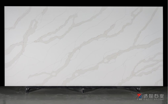 Calacatta White Quartz Big Slabs Dsicount Price Kitchen Countertops