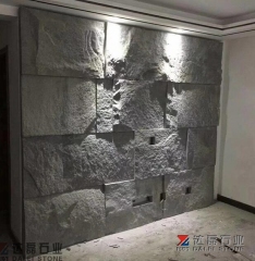 China Dark Grey G654 Natural Split Granite Wall Cladding For Wall Background