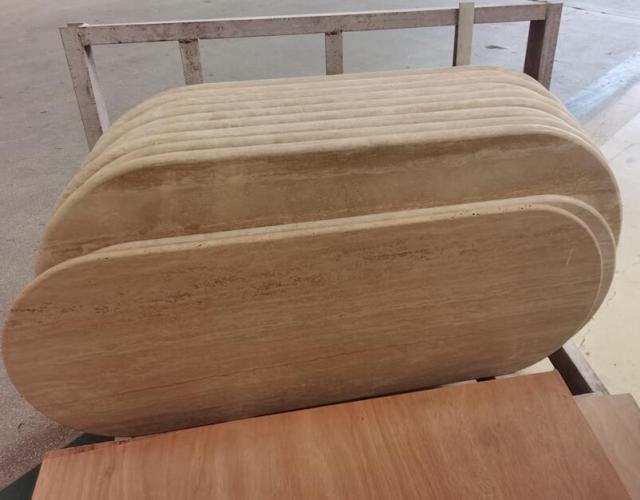 Beige Travertine Coffee Table Tops
