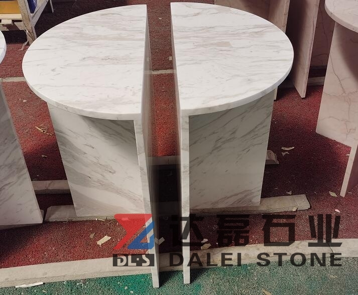 Volakas white Marble Table Round Coffee Table