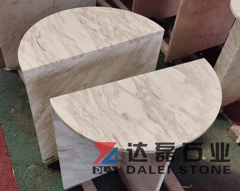 Volakas white Marble Table Round Coffee Table