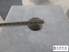 Blue Limestone Pillar With Hole Chamfer 10x10 With Saw Cutting
