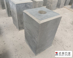 Blue Limestone Pillar With Hole Chamfer 10x10 With Saw Cutting