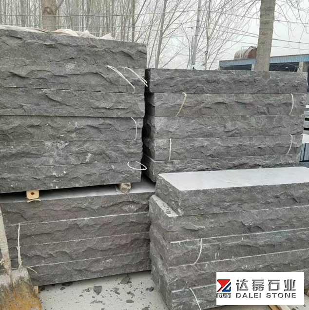 Blue Limestone Rock Face For Wall Facade Flamed