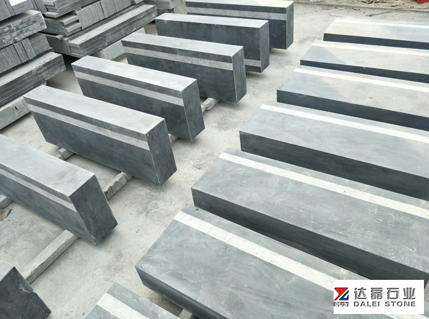 Blue Limestone Kerbstones Curbstone Honed Outdoor Pavers