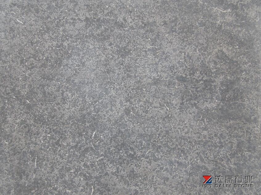Blue Limestone Flamed Tiles Factory Cutting
