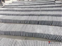 Blue Limestone Coping Tiles Bullnose Edge Flamed Brush