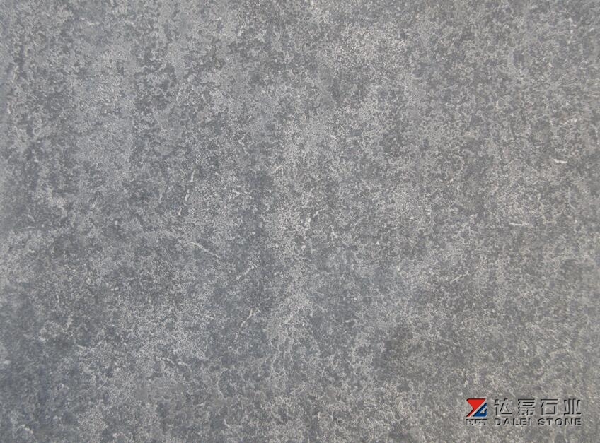 Blue Limestone Flamed Tiles Factory Cutting