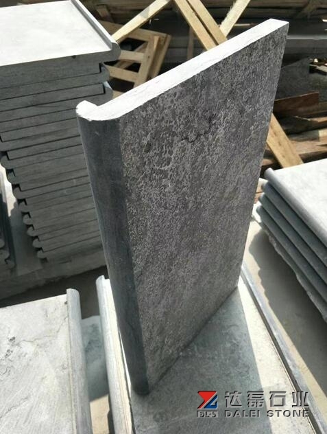Blue Limestone Swimming Pool Tiles Coping Tiles Flamed Brush