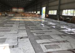 Andromeda White Granite Countertops Sinks Cutting