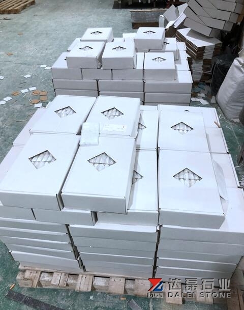 Carrara White Marble Thin Tiles 1cm Top Honed Big Chamfer