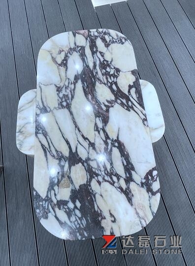 Italy Marble Calacatta Viola White Purple Yellow Color Full of Atrist Design