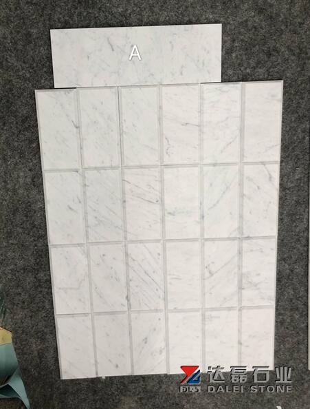 White Carrara Marble Subway Tiles Honed Tiles