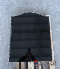 Pure Black Granite Monuments Rope Effect Design Competitive Price