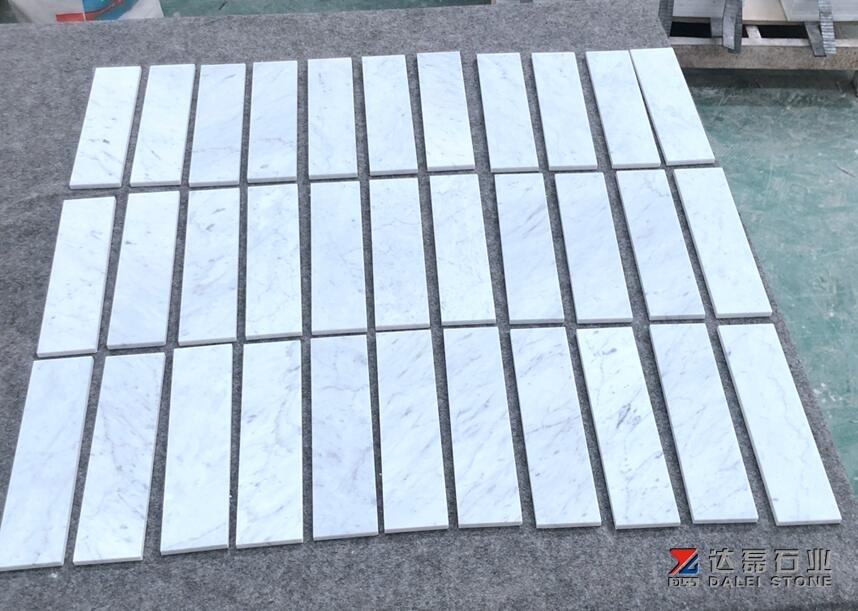 White Marble Subway Tiles Flat Edge Honed Finish Way