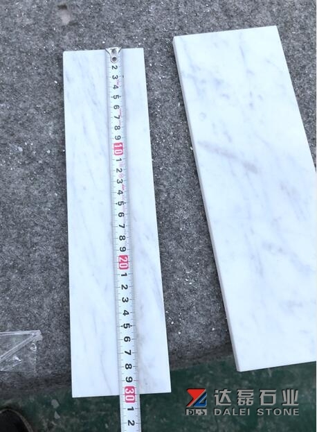 White Marble Subway Tiles Flat Edge Honed Finish Way