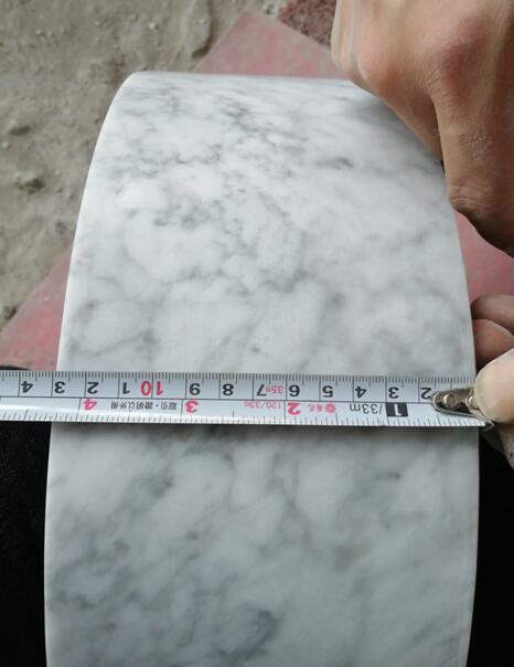 Carrara White Marble Round Sinks Basins Honed 400x400x120