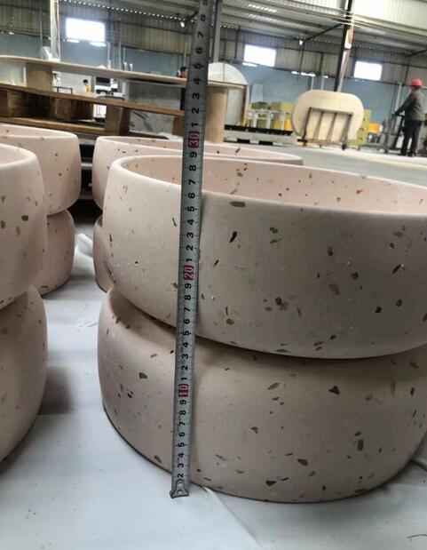 Beige Terrazzo Basins Round Sinks