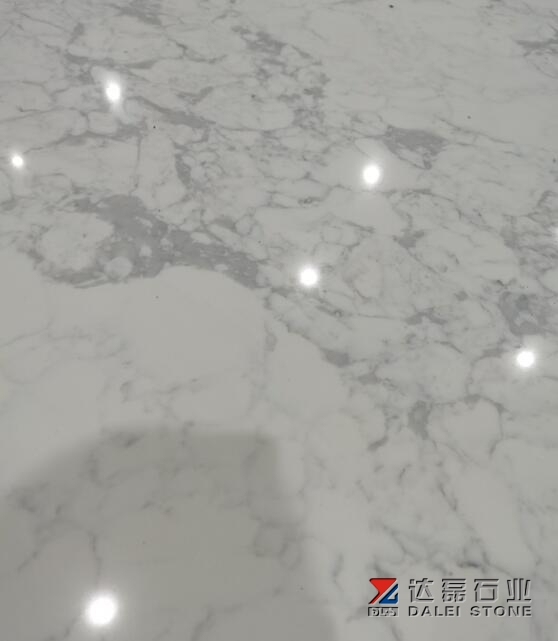 The Newest Design White Quartz Slabs 90% Similar Marble