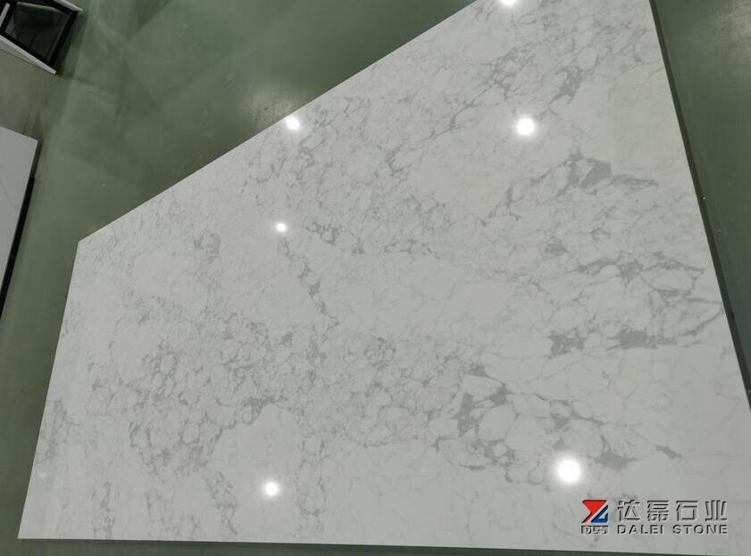 The Newest Design White Quartz Slabs 90% Similar Marble
