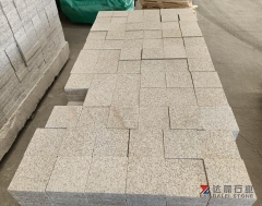 Sunset Gold Granite Yellow Rusty G682 Granite Cube Stone Bush Hammered