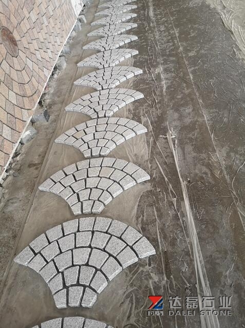 G603 Fan Shape Mesh Paver Drive way paving stone