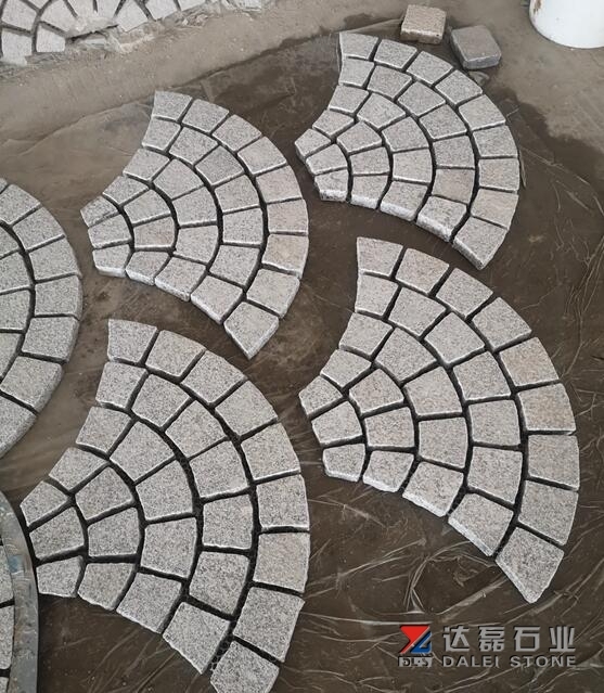 G603 Fan Shape Mesh Paver Drive way paving stone