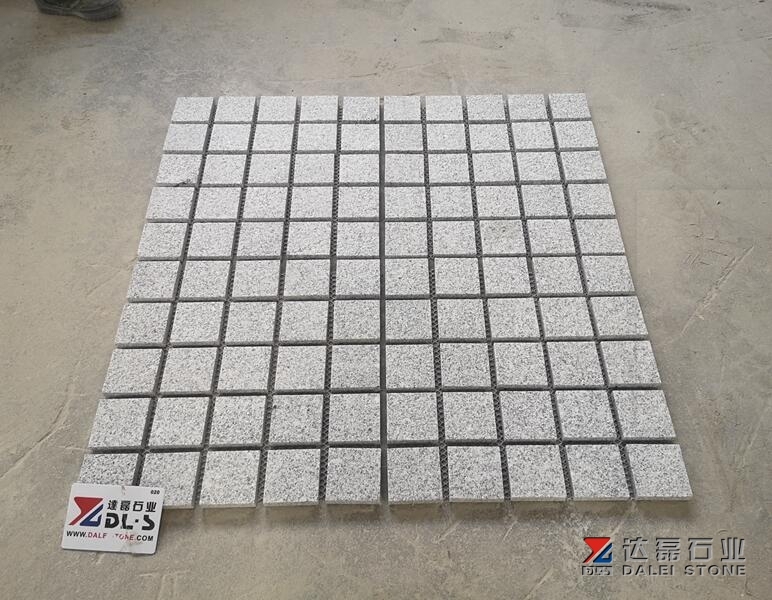 G603 Square Cobbe Stone Paving Stone Mesh Paver Granite