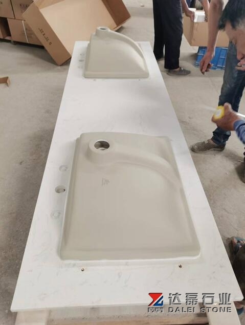 White Quartz Countertops Sinks White Vanity Tops