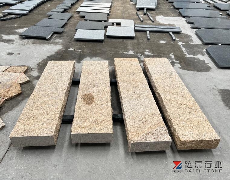 Yellow Granite G682 Natural Split Paving Stone Kerbstone